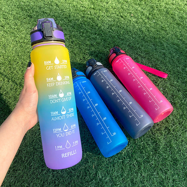 Motivational Time Marker Water Bottle