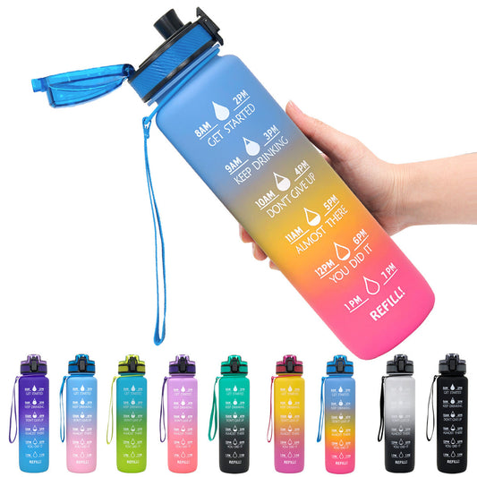 Motivational Time Marker Water Bottle